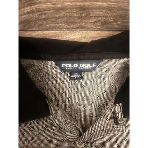 Polo Golf Ralph Lauren Shirt Mens Large Gray Golfer Casual Short Sleeve Polo 188 - Picture 3 of 3